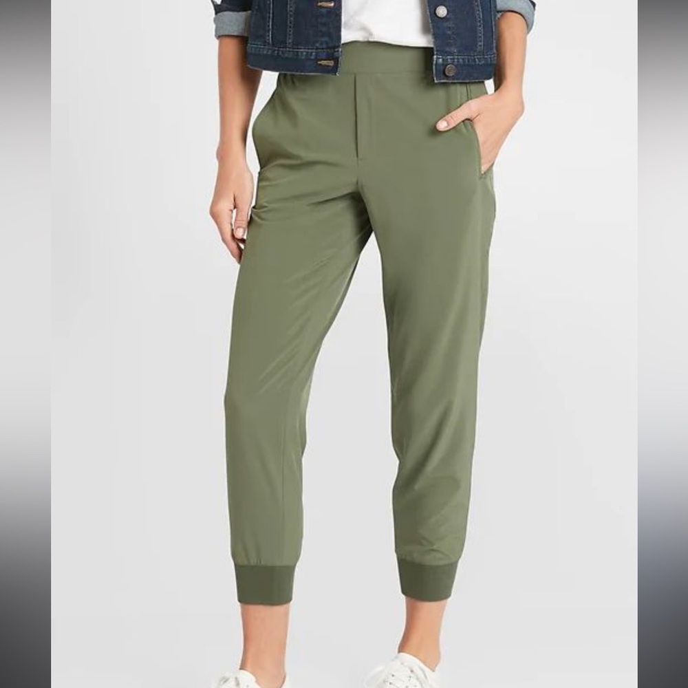 Mixed Media Joggers- Banana Republic- Olive Green